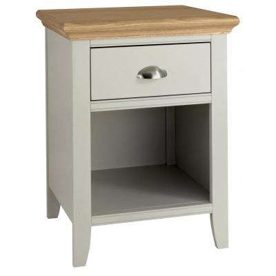 Washington Soft Grey 1 Drawer Bedside